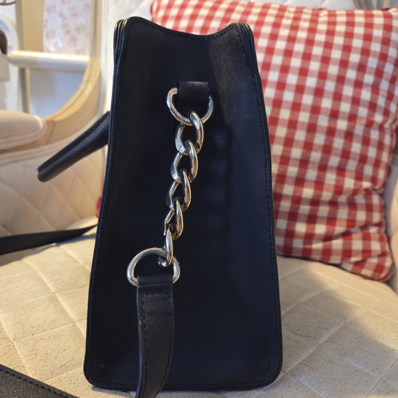 Michael Kors Black Handbag with Gold Accents - Picture 4 of 12